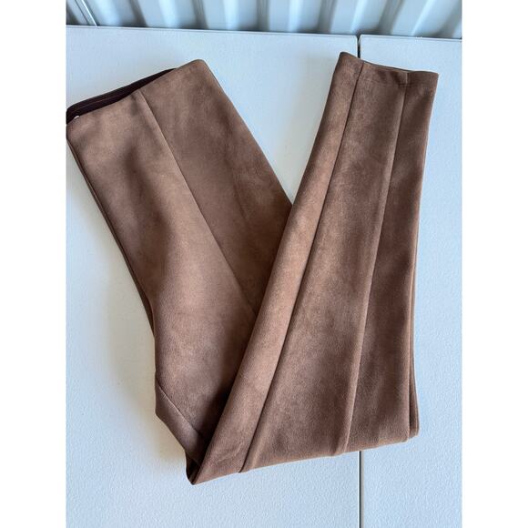 4 for $10 Loft Faux Suede Pull On Pants Camel EUC S - Picture 3 of 6